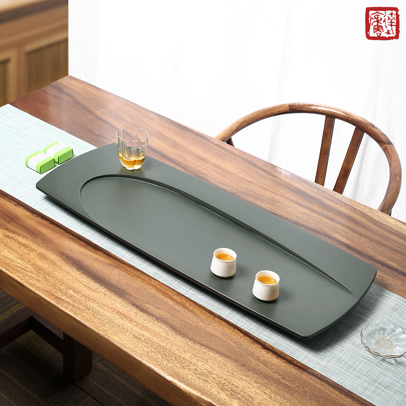 【老矿天罗绿】茶托盘家用高档干泡大号原石茶台茶具排水简约石茶盘