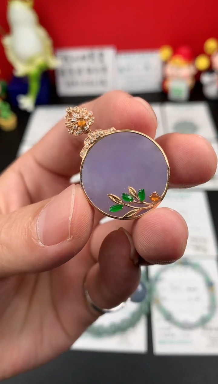 【闪购商品】定制翡翠18K金镶嵌模式推广期48小时鉴赏期