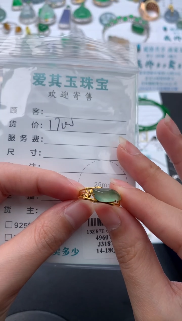 【闪购商品】定制翡翠18K金镶嵌模式推广期48小时鉴赏期