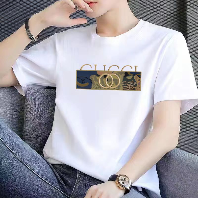 2024新款潮流时尚重磅棉短袖休闲上衣T恤时尚百搭夏季印花988771