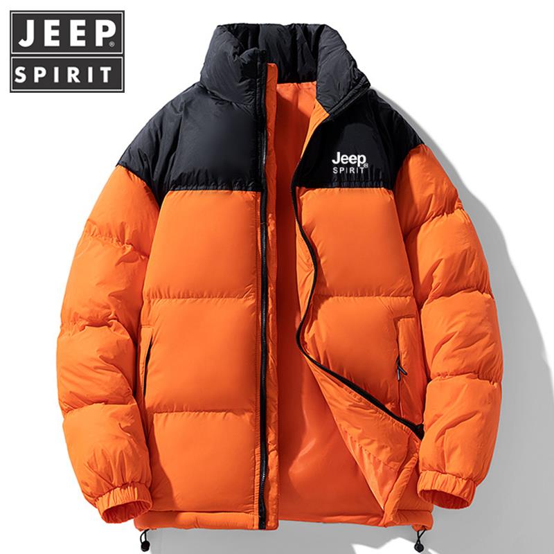 JEEP加绒棉服男女冬季外套2024年新款加厚情侣面包服棉衣冬装棉袄