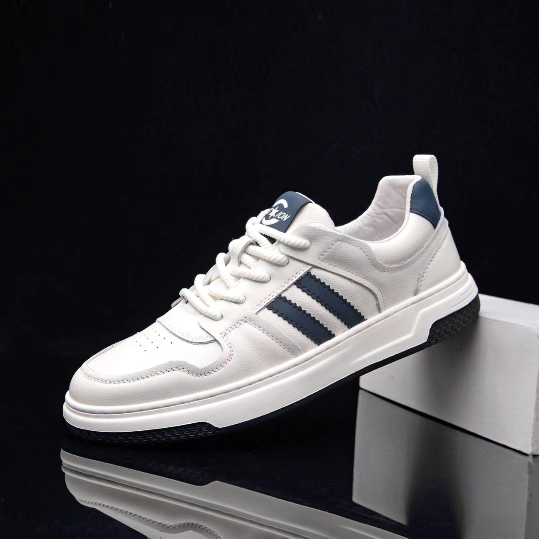 特大码44-45-46软底青年潮鞋运动板鞋百搭爆款真皮新款小白鞋ins