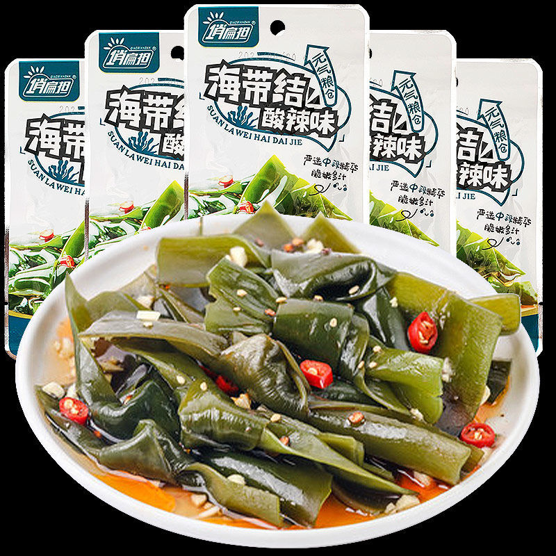 酸辣味海带结元气粮仓新品小包装小吃宿舍网红解馋休闲海味小零食