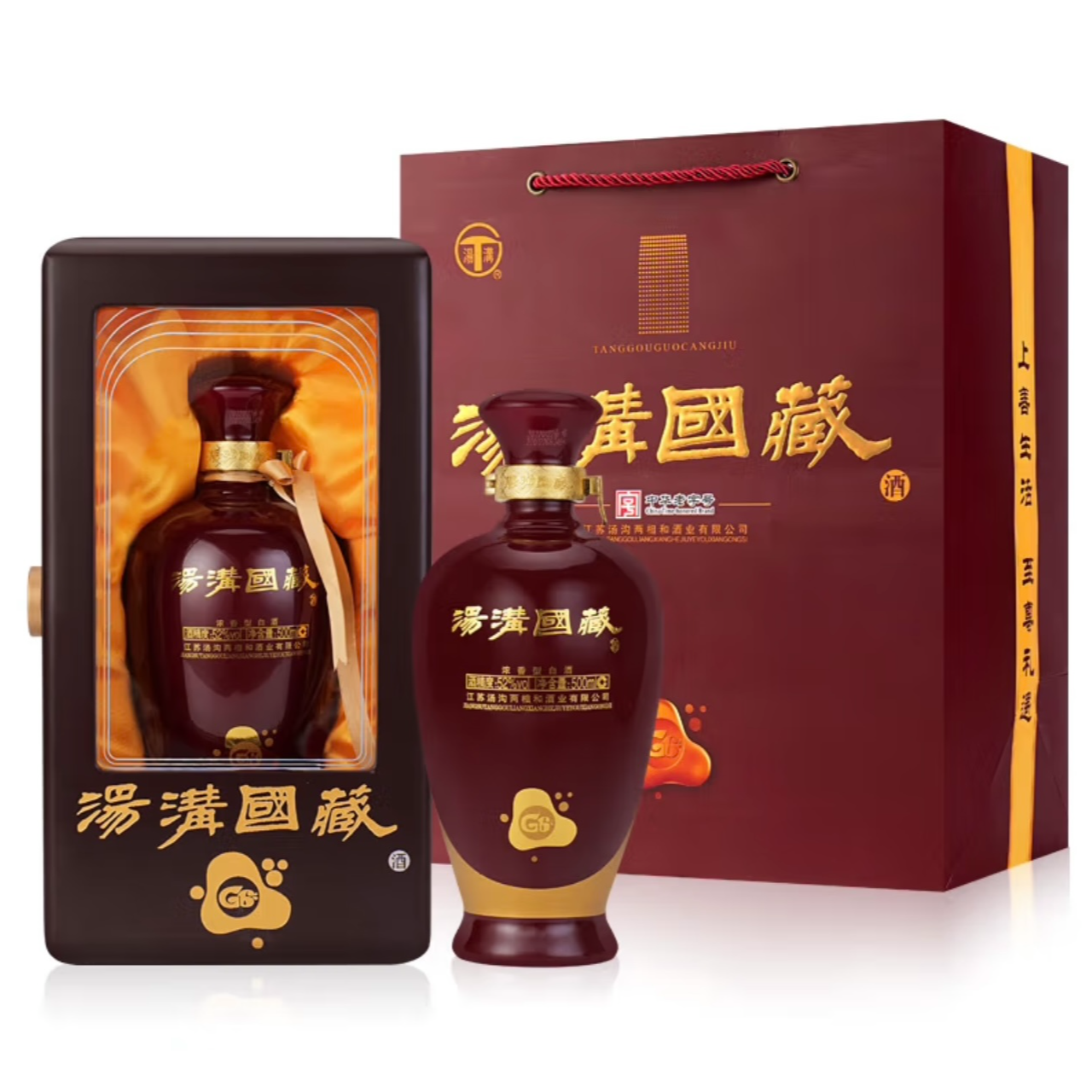汤沟国藏G6酒 浓香型白酒 节日送礼商务宴请纯粮食白酒52度500ml