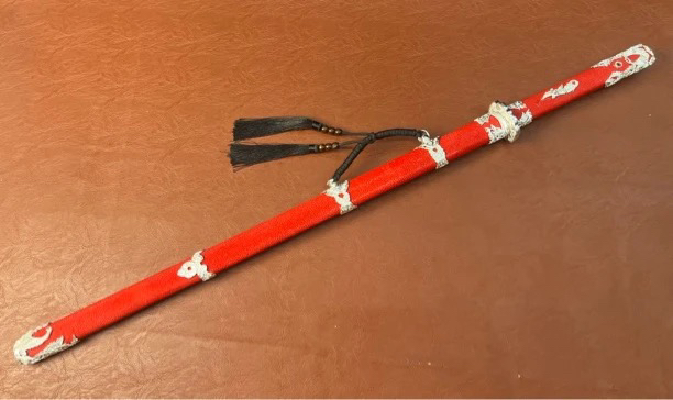 龙泉白铜凤凰乌兹钢唐刀工艺品收藏品（未开刃）