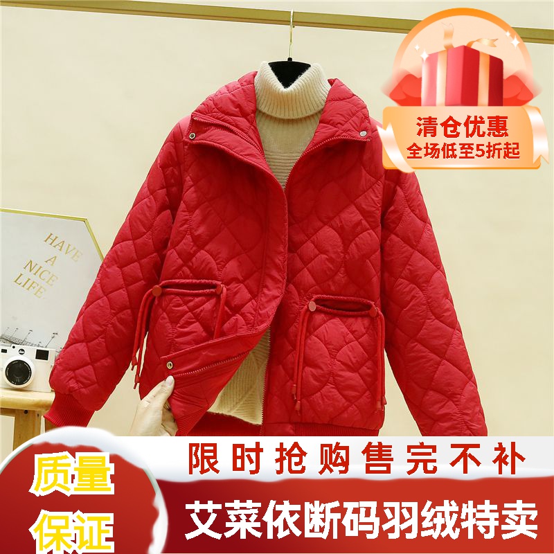 艾菜依羽绒羽绒服女韩版宽松2023冬季女士保暖立领羽绒服时尚羽绒