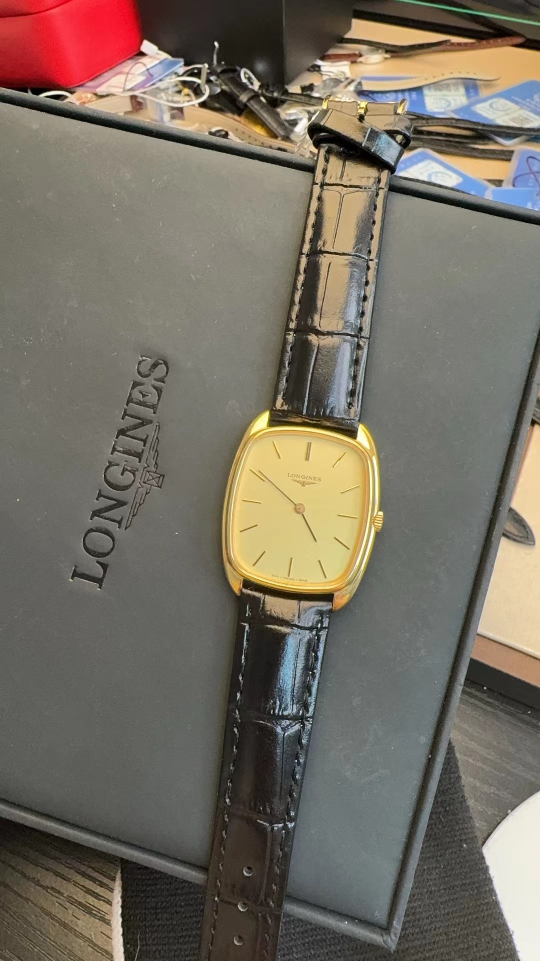 95新 Longines/浪琴  手动机械腕表31*33mm/公价21999/WH5202