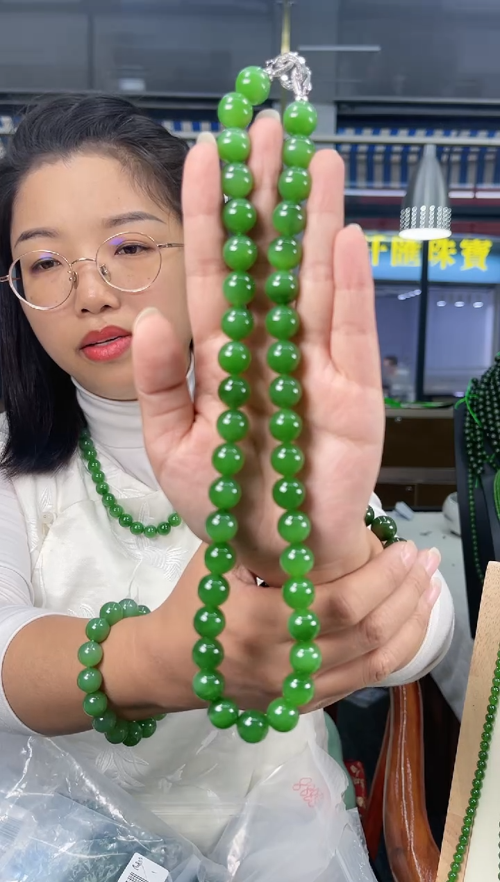 【闪购商品】和田玉妈妈链未镶嵌12mm7号矿老料无黑点妈妈链