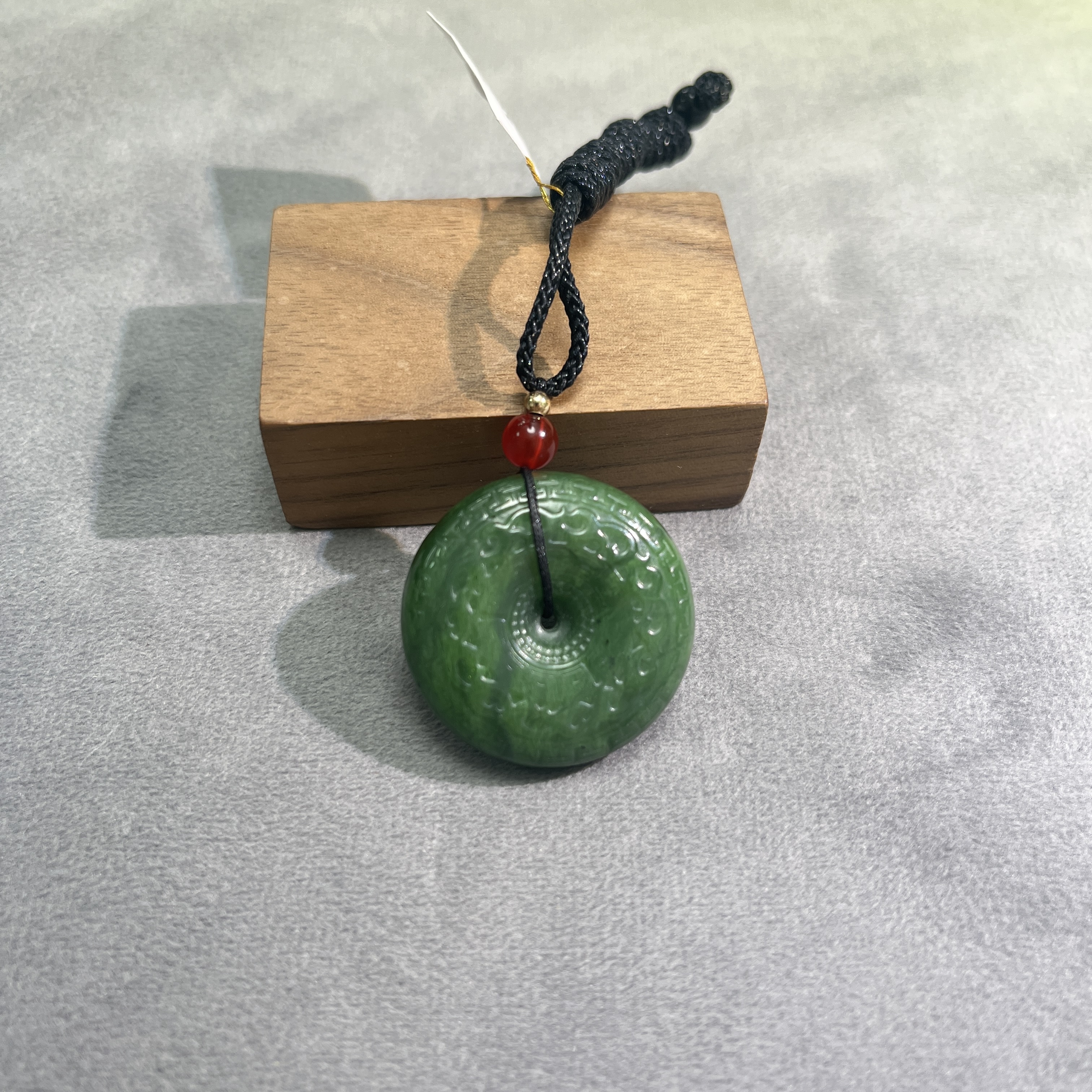  【巴基斯坦】1211-cp3和田玉碧玉平安扣吊坠精雕款多样性发