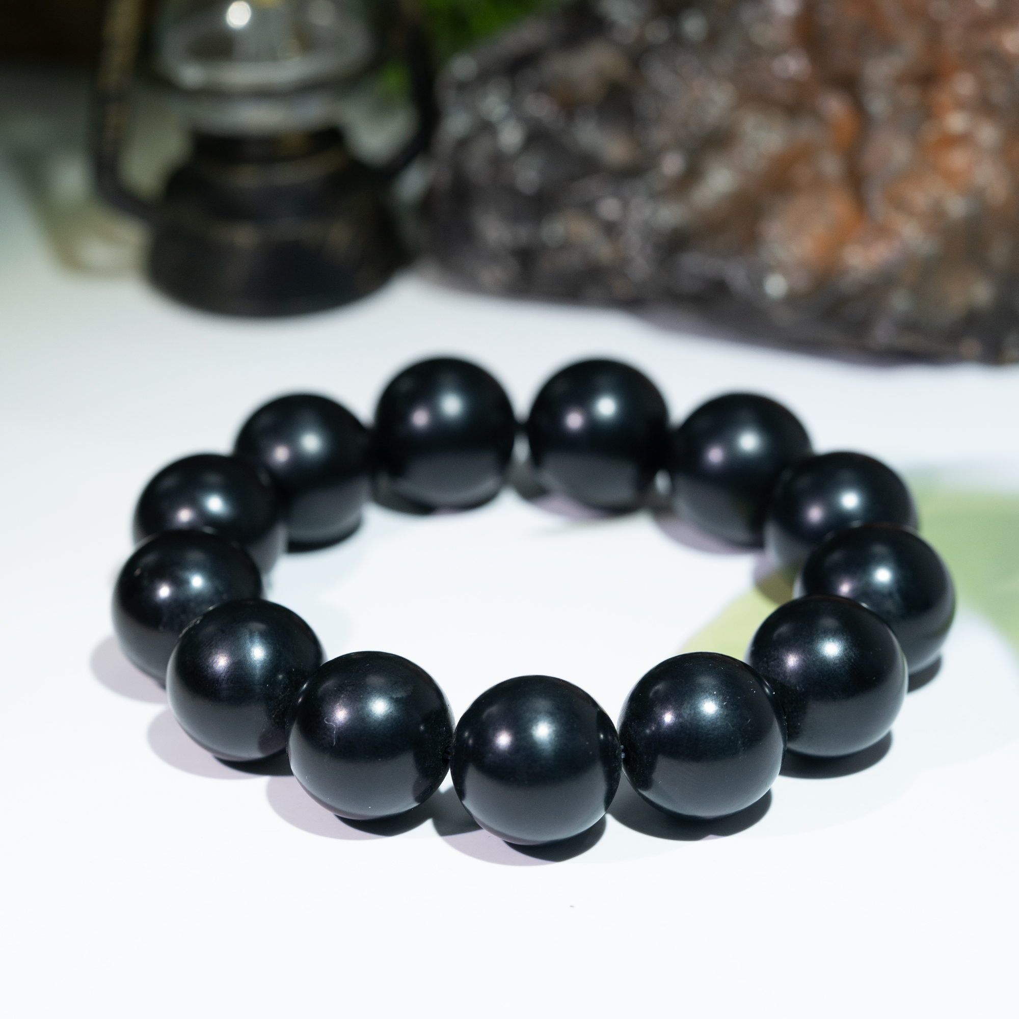 【巴基斯坦】1.8墨玉单珠子