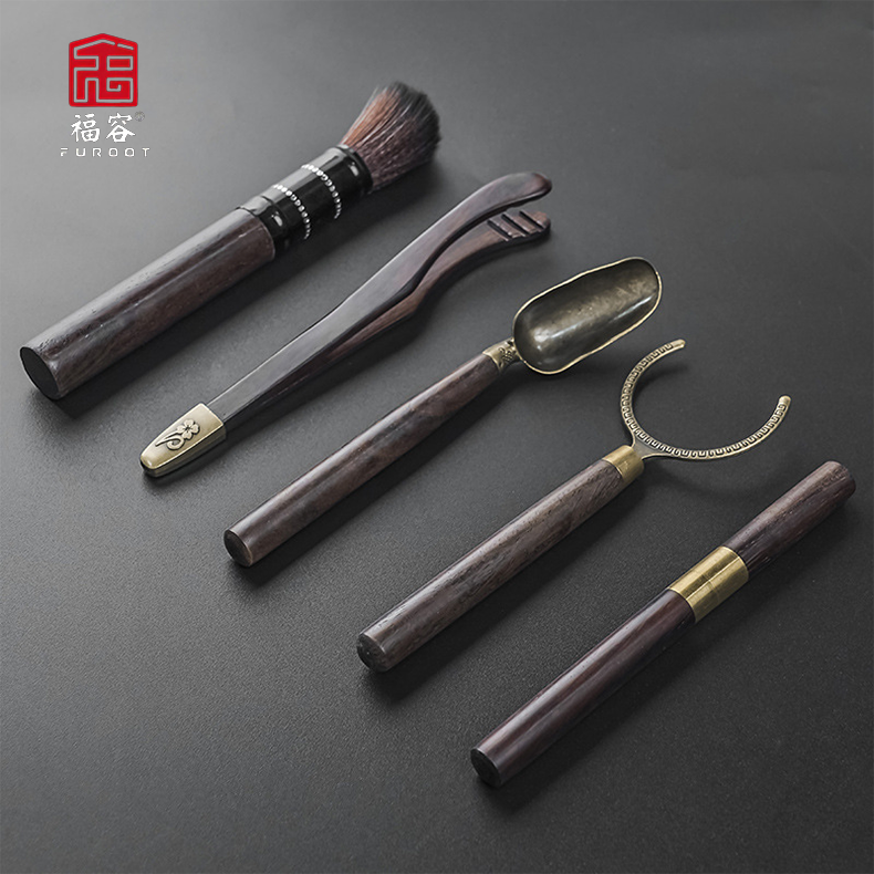 茶夹功夫茶具配件茶夹子泡茶工具茶叶夹子茶杯镊子茶道六君子套装