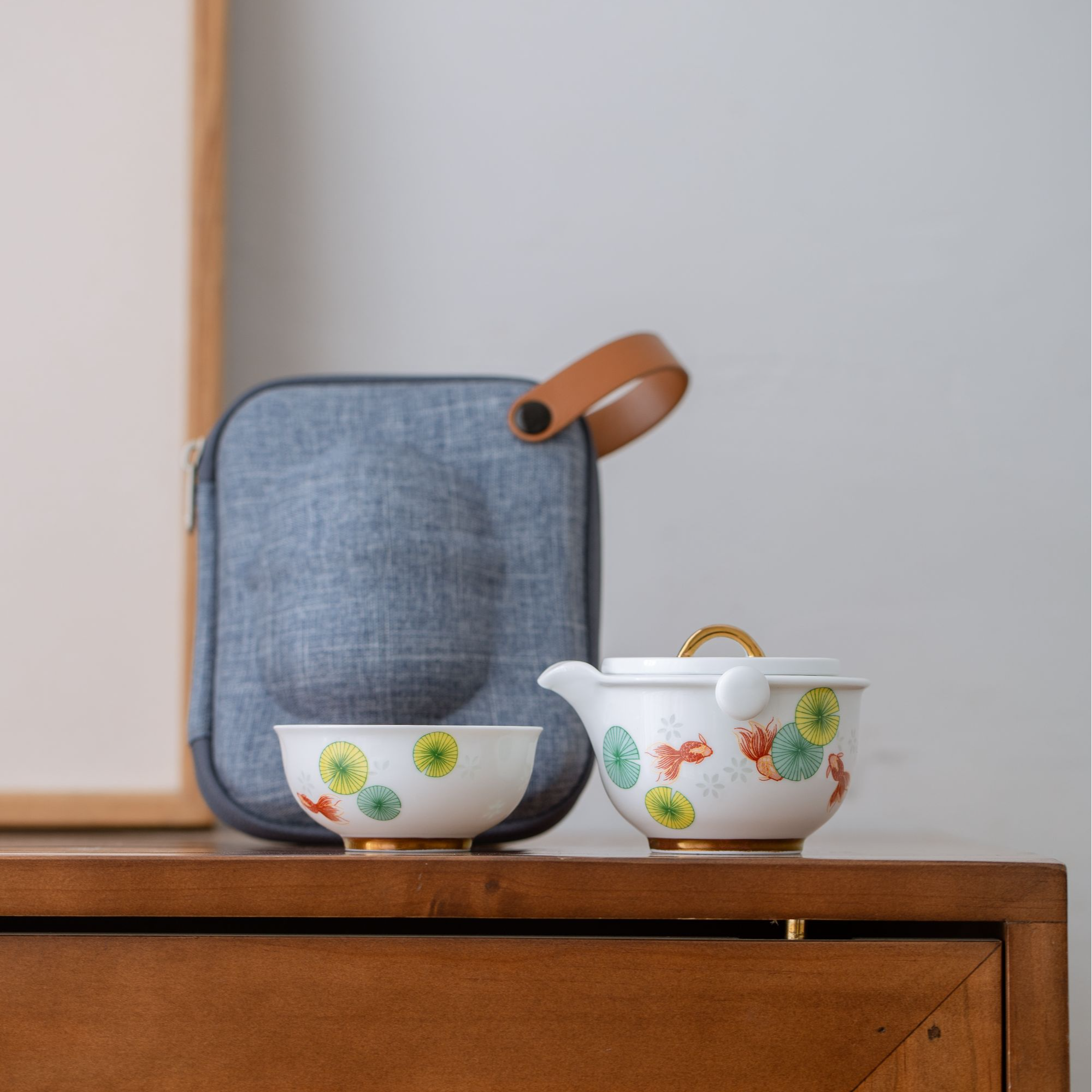 玉柏玲珑-金玉满堂旅行茶具一壶一杯