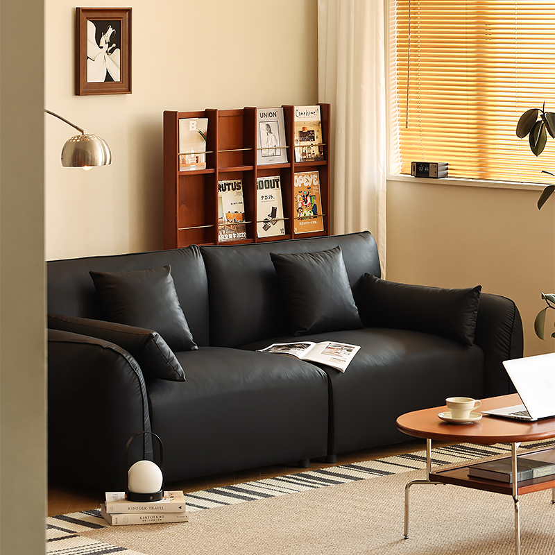 小万家具真皮沙发组合意式极简可拆分客厅小户型现代美式轻奢沙发