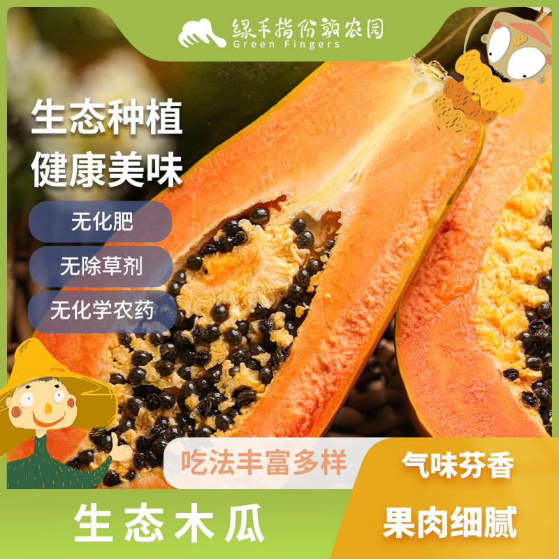 生态木瓜 2.25kg 绿手指份额农园
