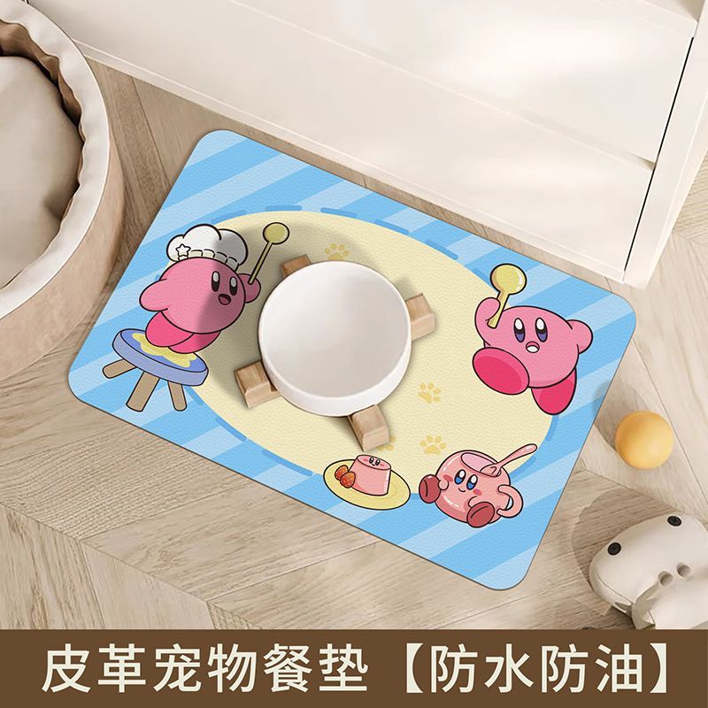 宠物餐垫猫狗吃饭皮革餐垫宠物防漏食碗垫吃饭垫子易打理防水防脏