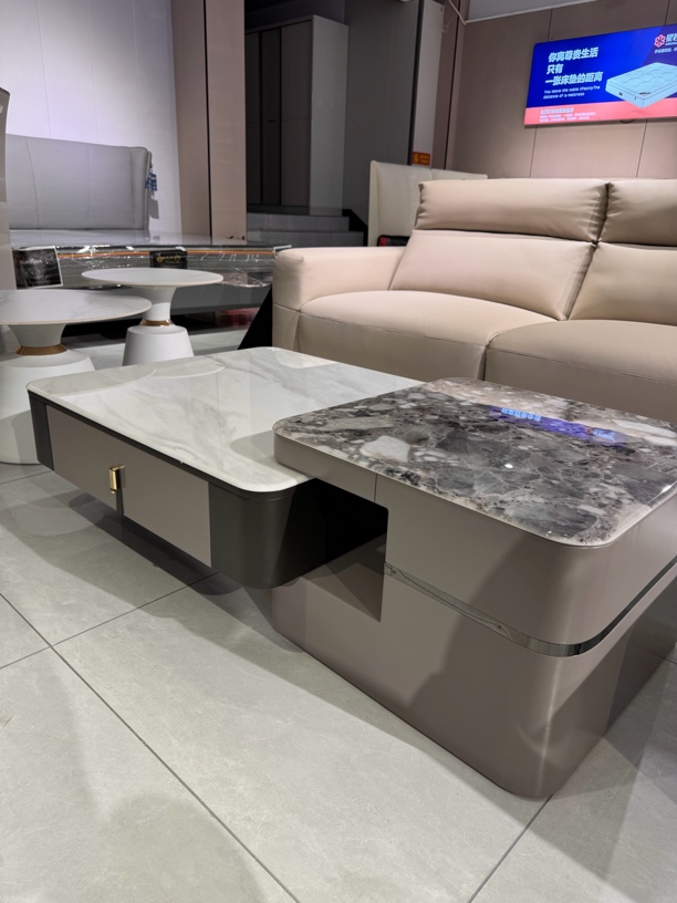 茶几客厅轻奢家用简约极简意式可伸缩创意方形