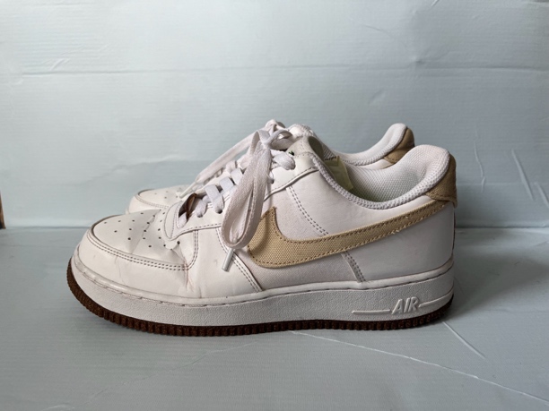 40码 耐克空军一号低帮板鞋 Nike af1 男款白棕 公价1399