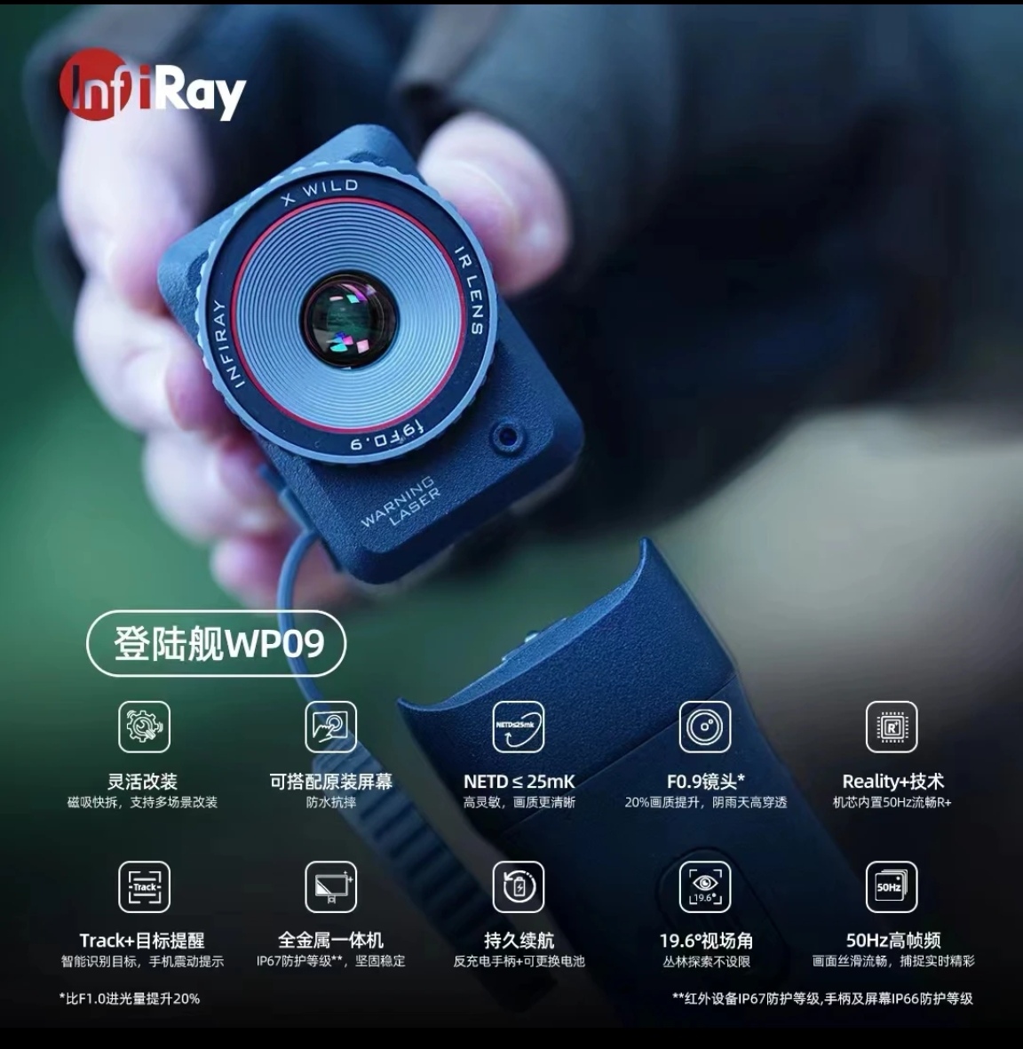 艾睿光电登陆舰专业WP09高清户外热搜红外探测热源观察热成像