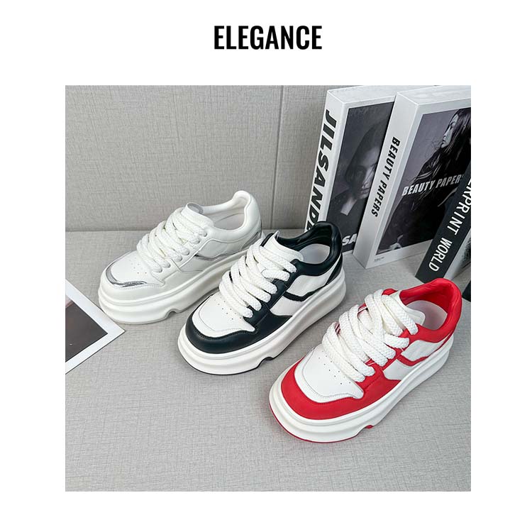 【阿娇夫妇专属】2638-01 拼色厚底女板鞋小配件DIY粗鞋带女鞋