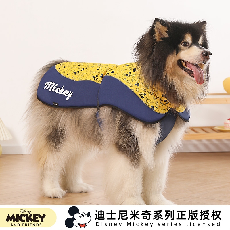 狗狗衣服系列防风正版米奇冲锋衣印花大型犬金毛萨摩耶保暖运动衣
