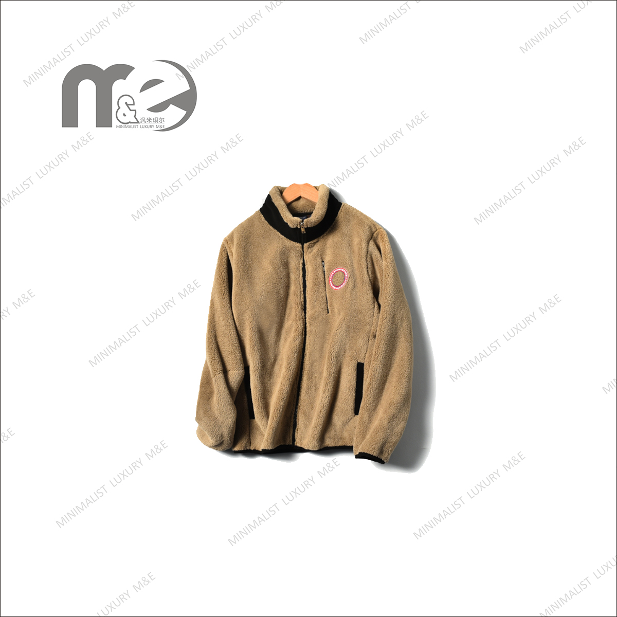 门店379！M&E·双面加厚雪花绒 上衣女外套立领拉链开衫C283