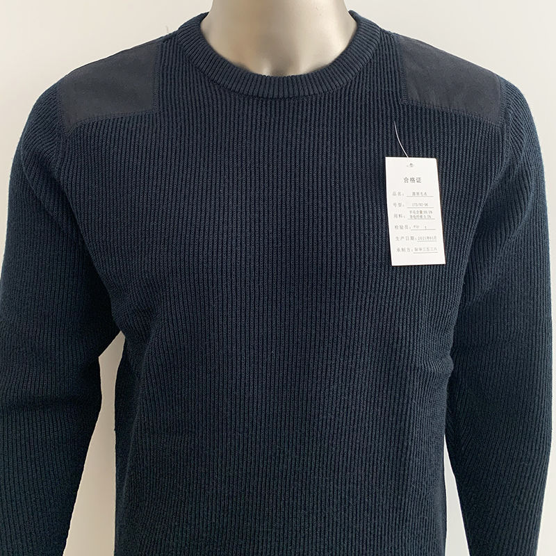 圆领毛衣加厚商务职业工装羊毛衫单上衣秋冬男装