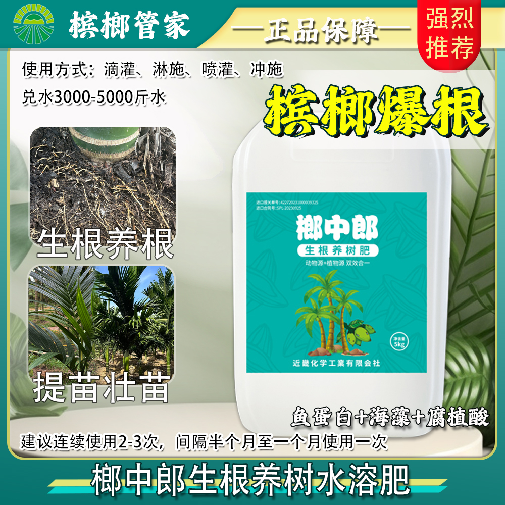 【榔中郎】槟榔生根养根改土绿叶预防黄化黄叶转绿促生长壮苗水肥