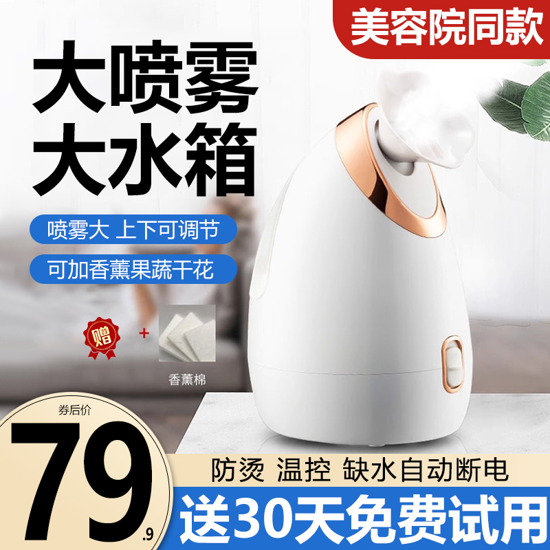 热喷脸部纳米喷雾排毒补水保湿打开毛孔美容家用热喷美容蒸脸神器