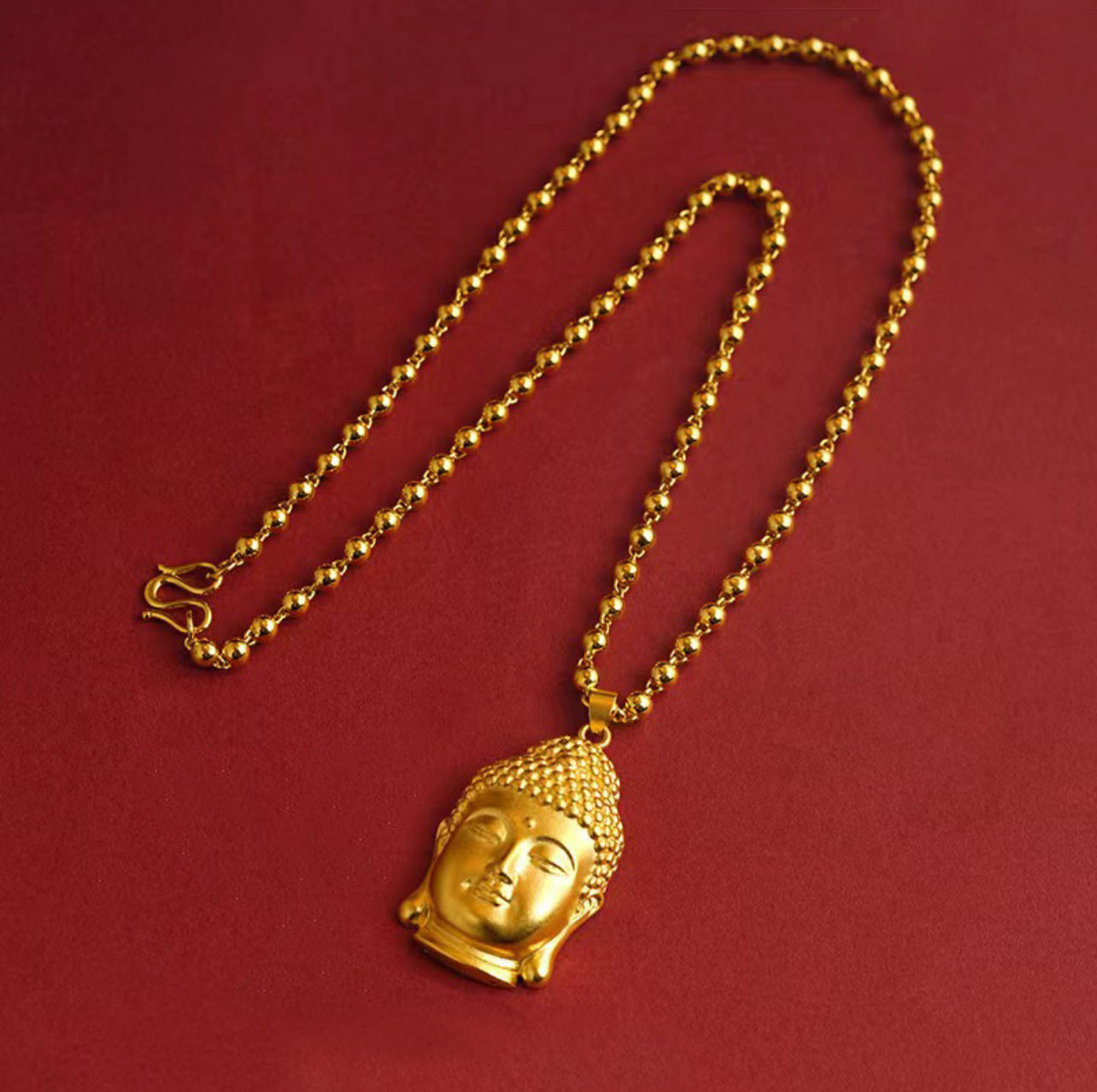 合金吊坠 精品4N圆珠项链配佛头