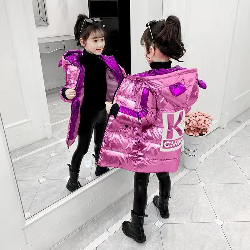 波士澄新款女童棉衣2023新款冬装韩版儿童洋气加厚羽绒棉服小女孩