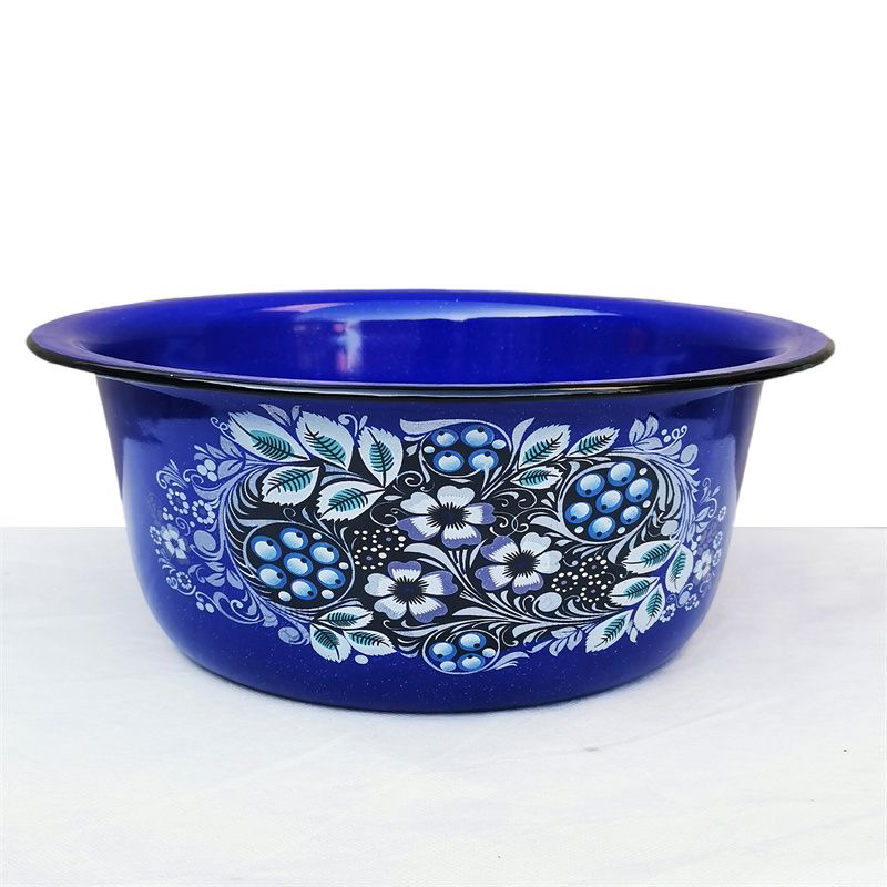 32公分珐琅搪瓷蓝色深型盆1个拍下请看详情图