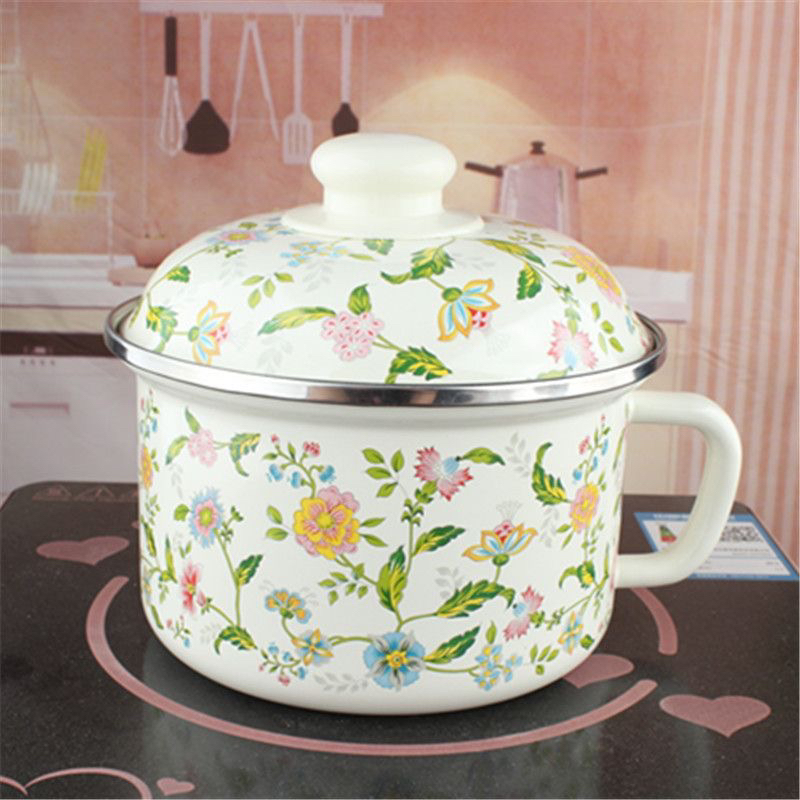 16公分珐琅搪瓷快餐杯1个