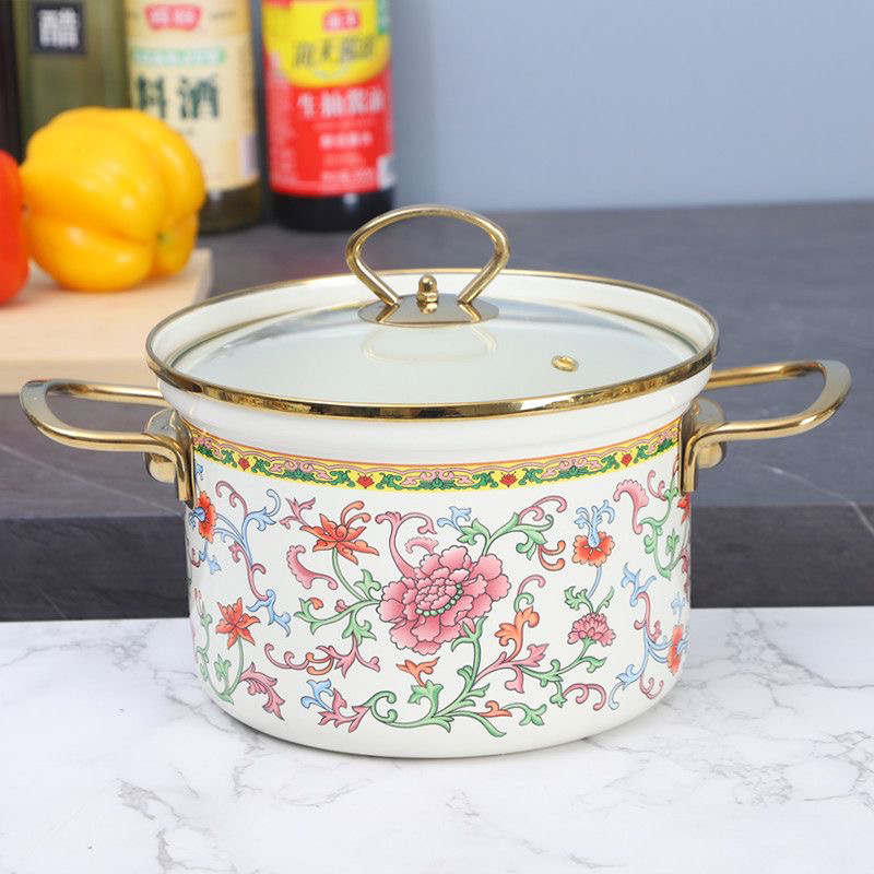 20公分珐琅外贸精品高筒汤锅