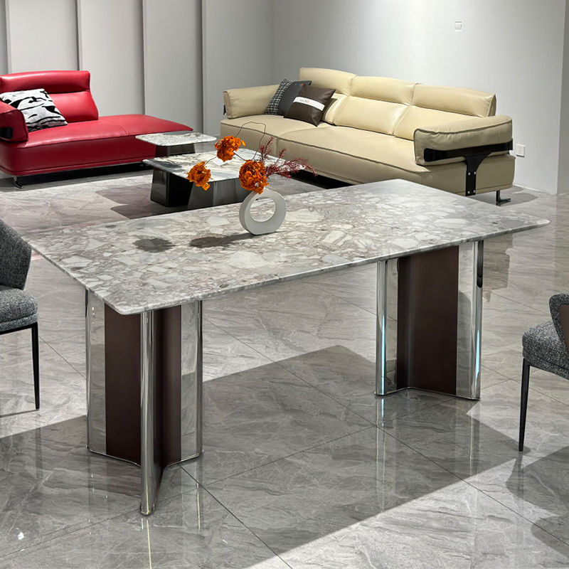 SIBIN/思彬大理石餐桌高端家具家用吃饭桌子意式极简餐桌椅组合