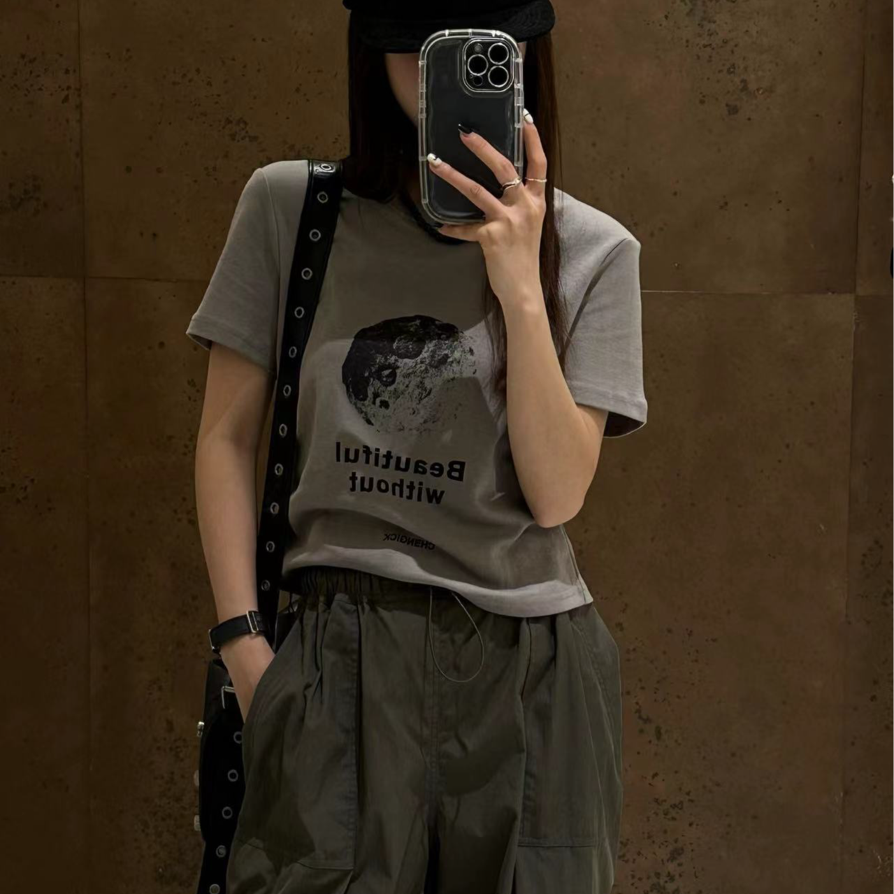 【瑜总推荐】】显瘦休闲美式百搭小版T恤