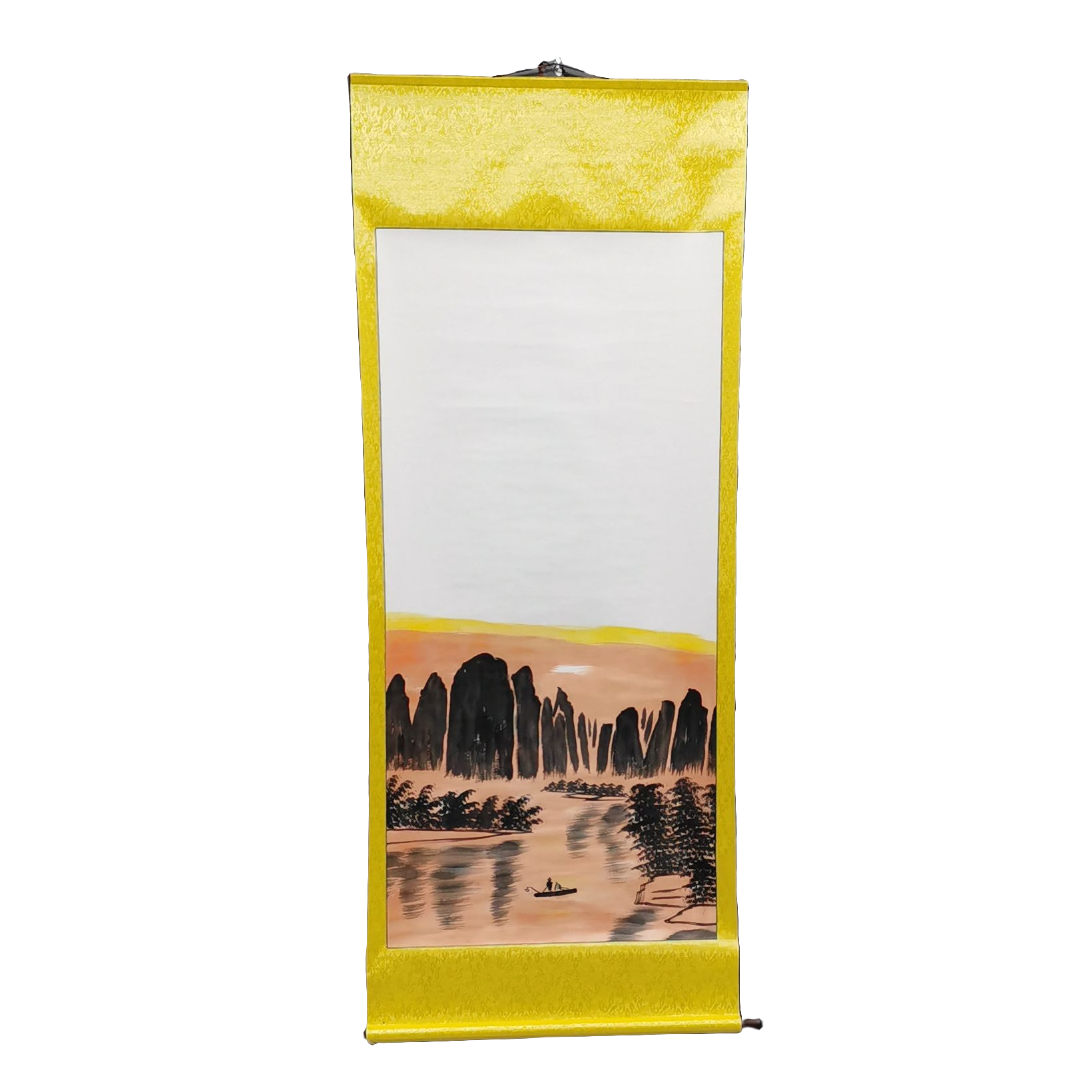 龙辉四尺竖山水定制姓名作诗+书法下单备注姓名 年龄 性别72*165