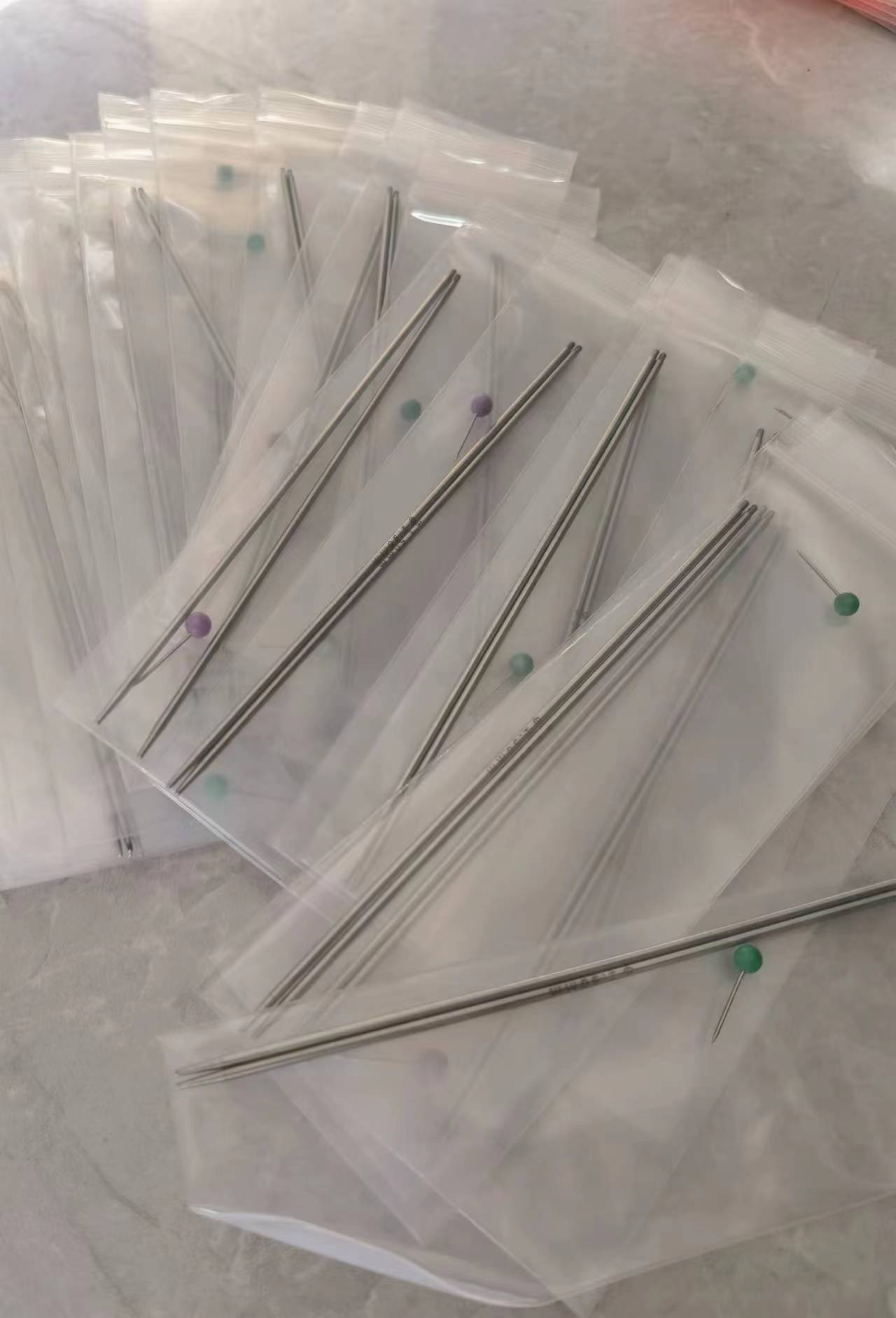 手工编织家用圆头实心不锈钢棒针 可拆卸，定制迷你针好