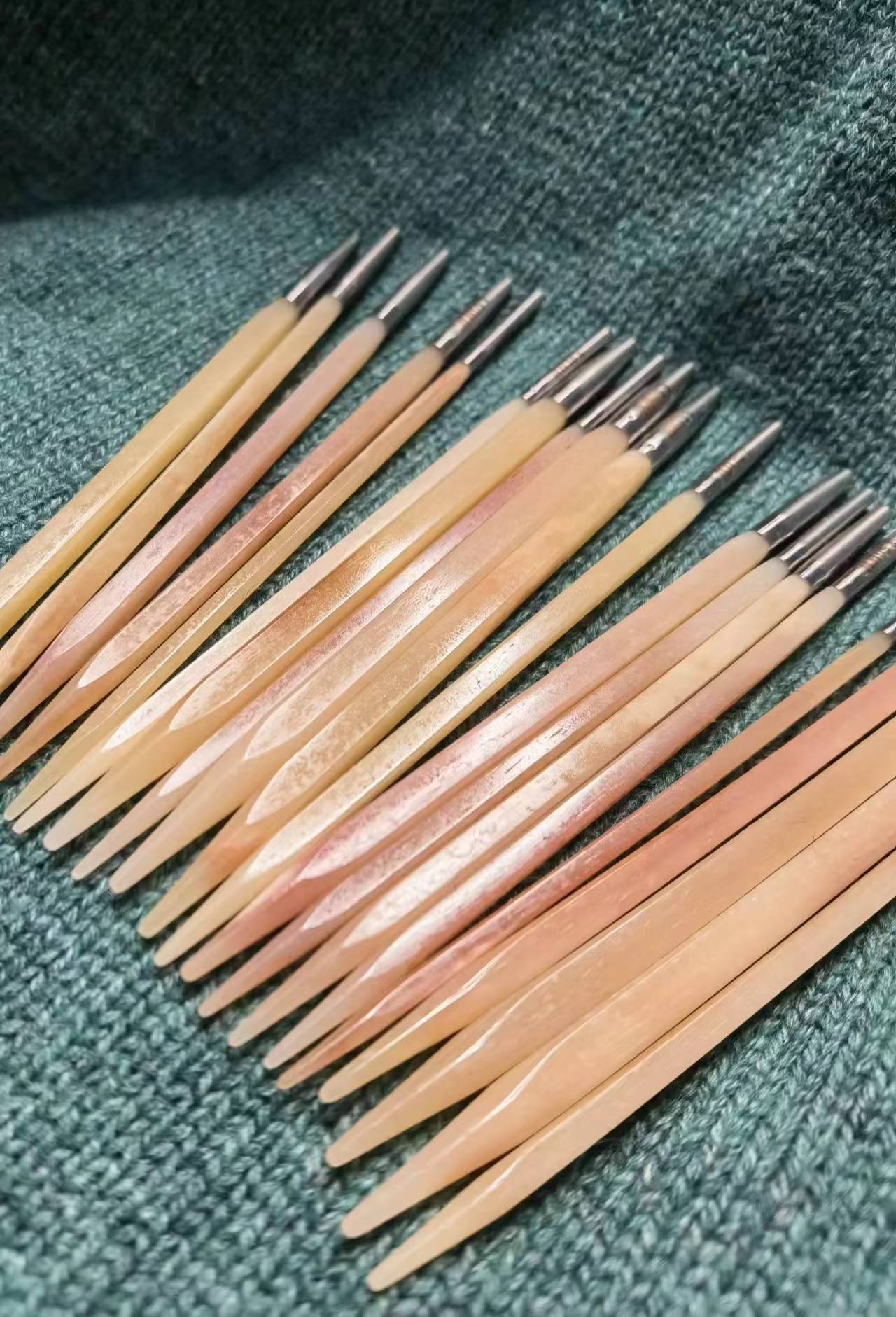 手工编织家用打磨圆头棒针骆驼骨手工磨制非机器开磨方针骨针圆针