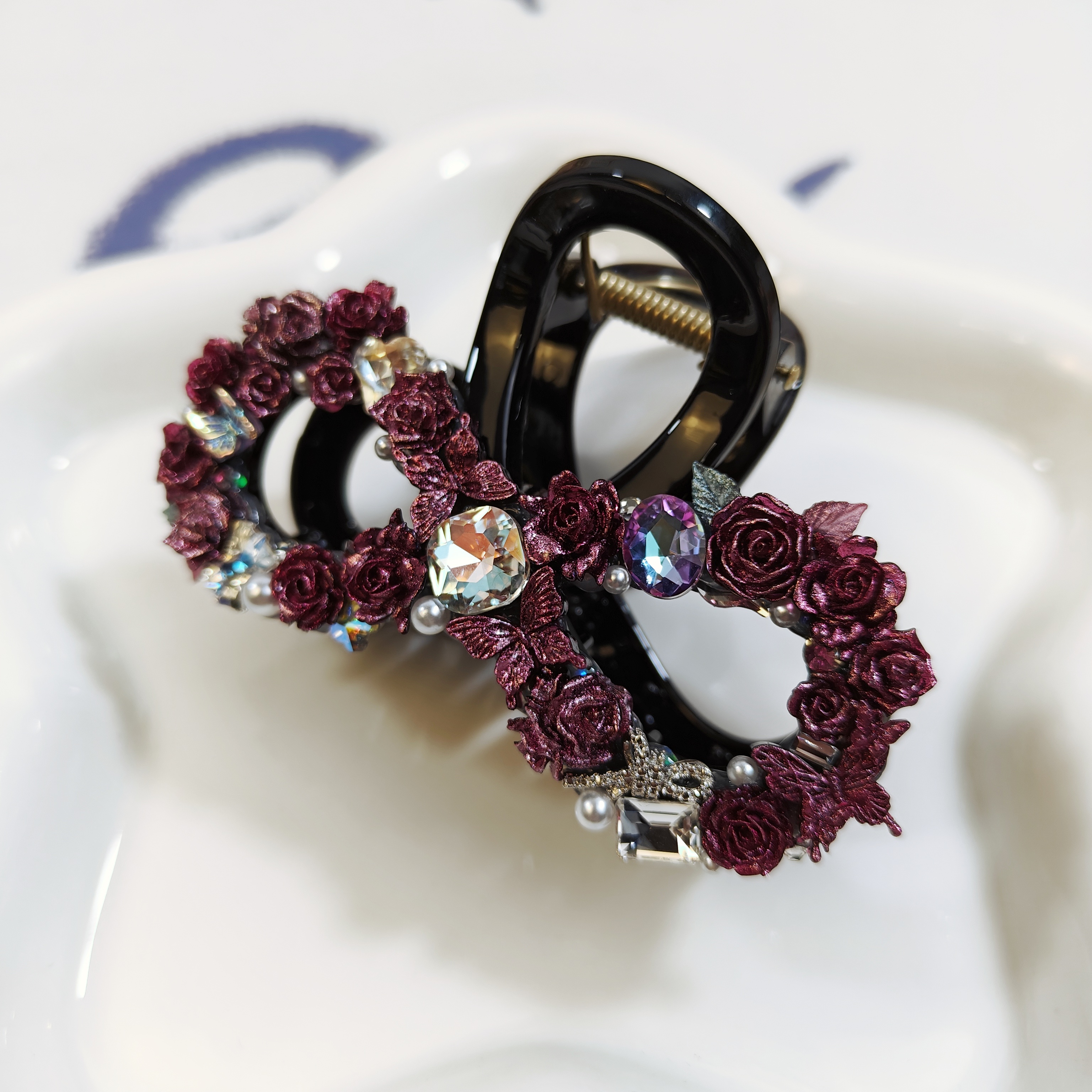 【直播间选拍】DIY手工抓夹女新款高级感鲨鱼盘发夹气质夹子头饰