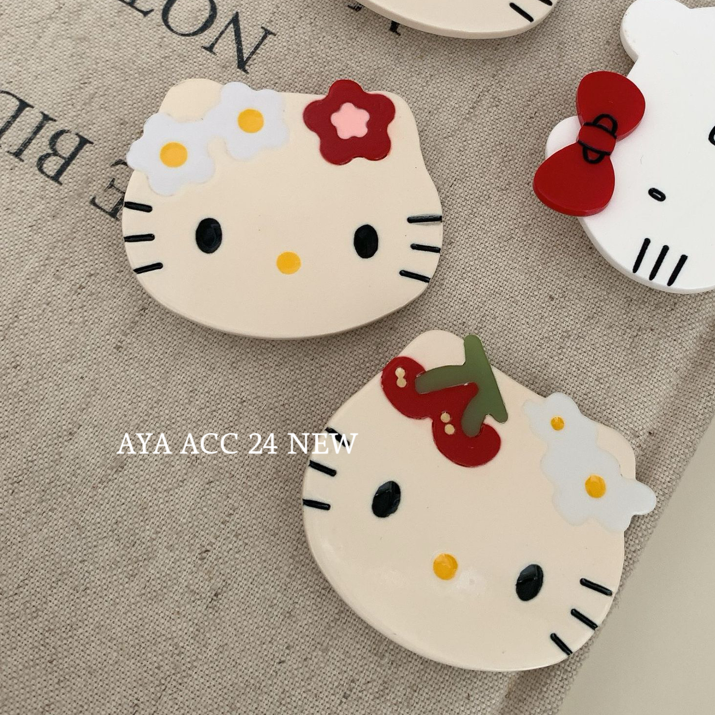 【现货】2个醋酸KT发夹高级感卡通碎发刘海夹边夹甜美风可爱猫咪