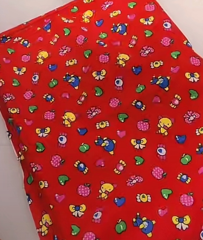 条绒全棉糖果卡通印花7080怀旧老面料以直播间为准再拍