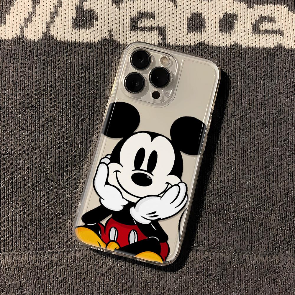 RXD161托腮米奇适用iPhone15/14promax手机壳苹果13/12/11软xr套x