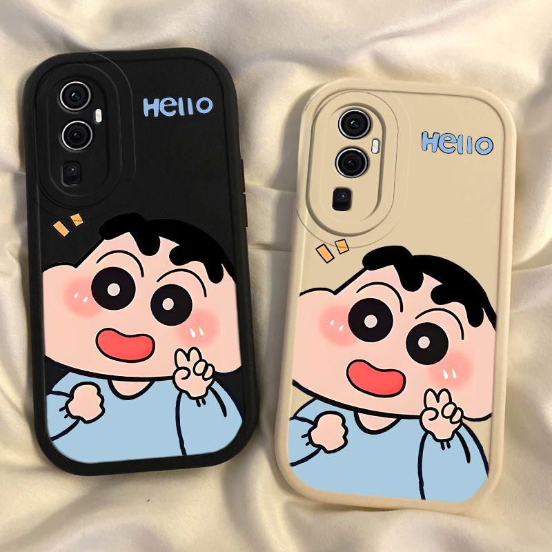 可爱比耶小新适用OPPORENO10手机壳OPPORENO10PRO硅胶全包软潮ins