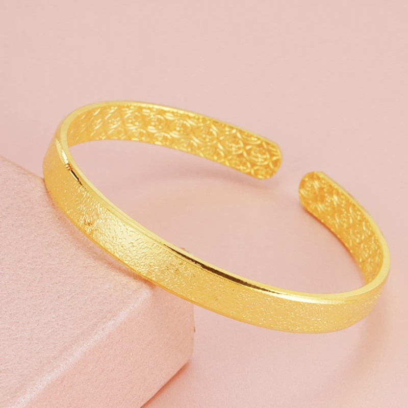 合金手镯 恋人心磨砂开口款手镯（25g）