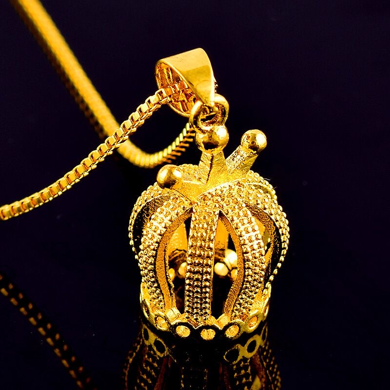 合金吊坠 皇冠吊坠+盒子链（5g）