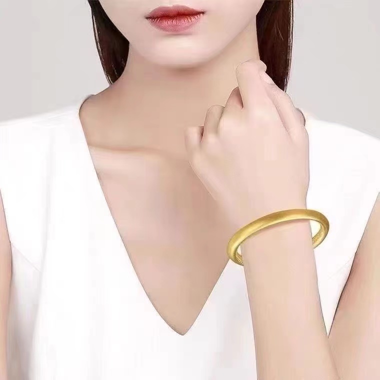 合金手镯 心经素圈磨砂闭口手镯（卡8）