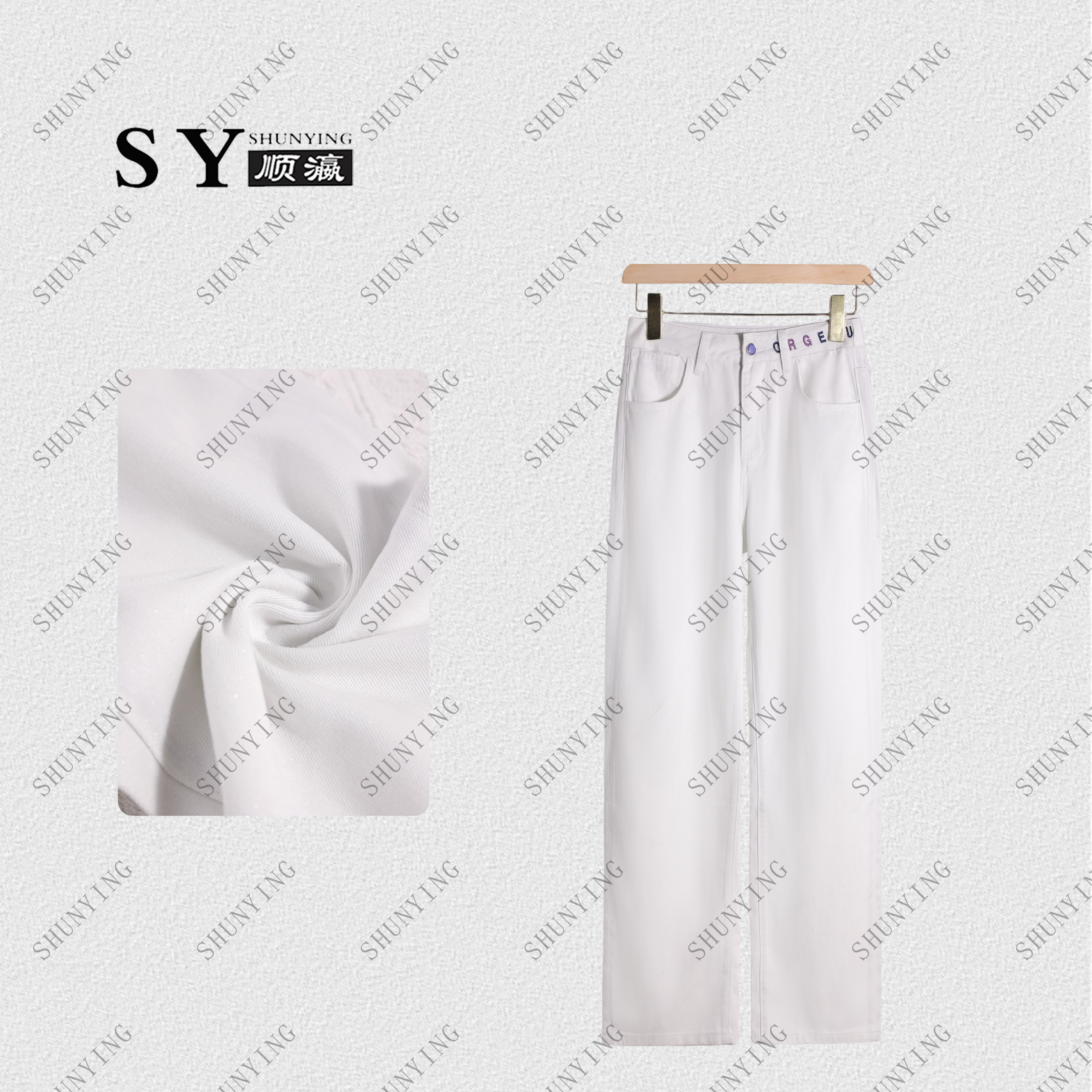 顺瀛【升级杨桃】夏季新款时尚潮流休闲百搭高腰牛仔裤SY62NZK9605