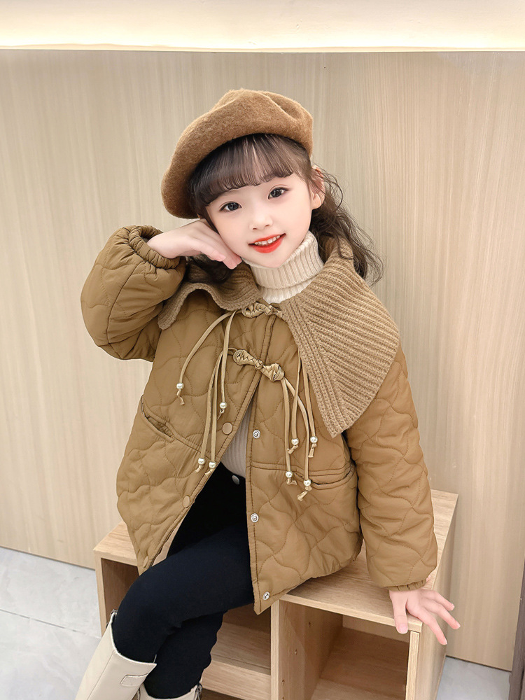 儿童冬装棉服2023款韩版小女孩短款棉衣外套时尚中小女童棉袄外套