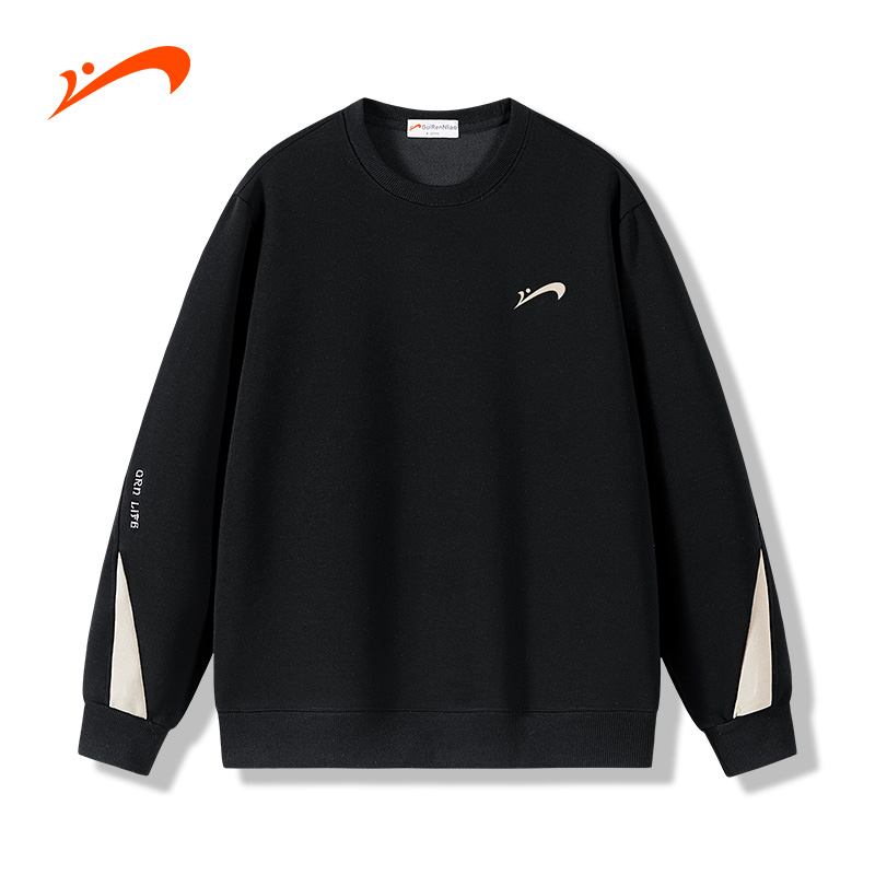 贵人鸟2025秋季新款情侣卫衣圆领宽松休闲运动男女同款套头上衣衫