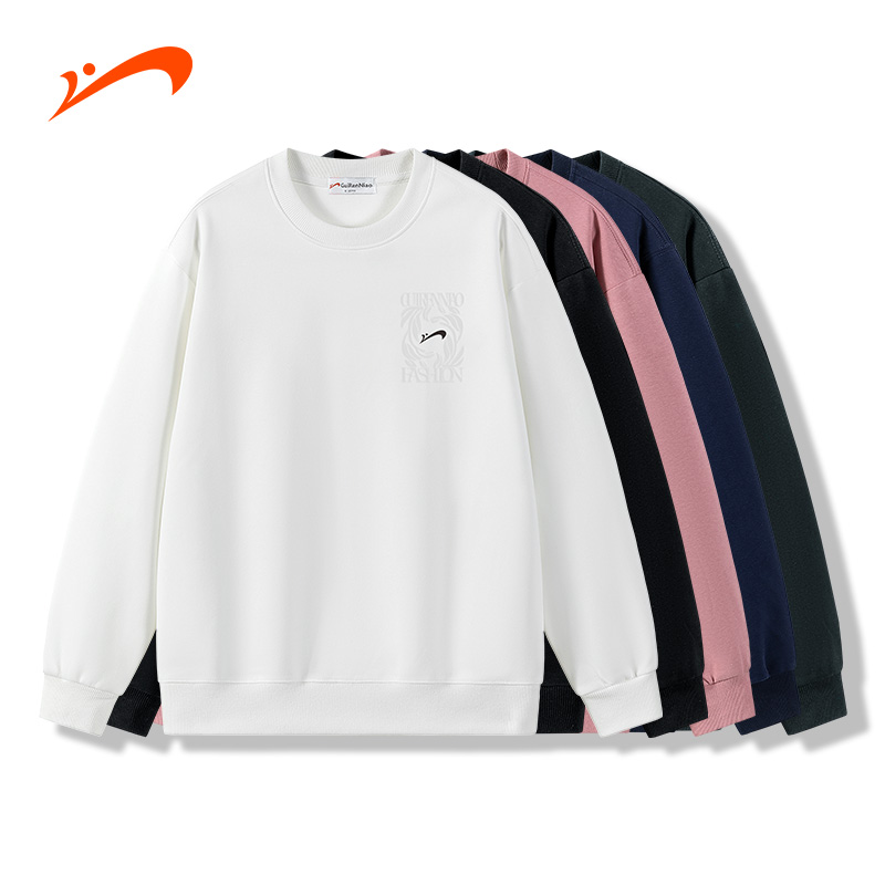 贵人鸟2025秋季新款情侣卫衣圆领宽松休闲运动情侣同款套头上衣衫